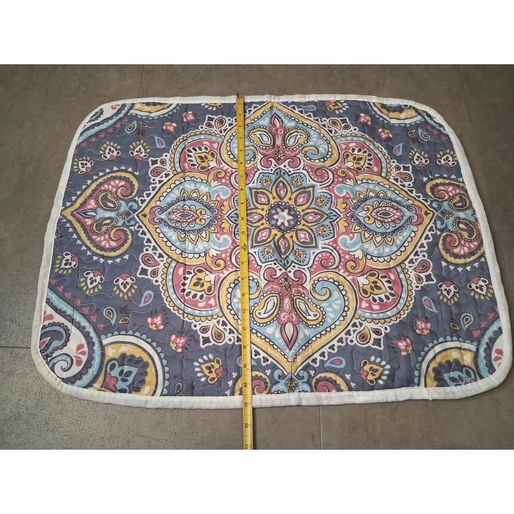 Pillow Covers Set Of 2 Paisley Pillow Shams Boho Quilted Decorative Covers
